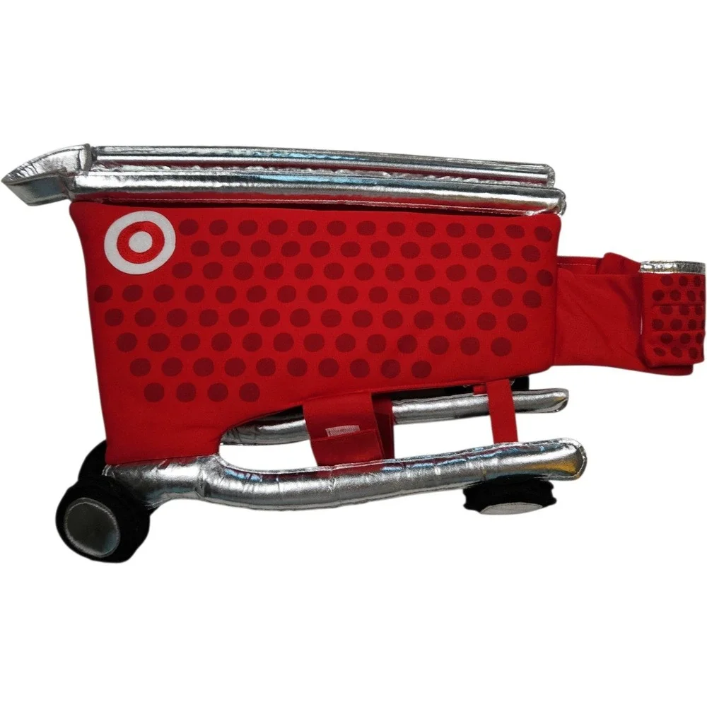 Target Shopping Cart Pet Costume Sz M‎ Red Bullseye Logo Funny Halloween Outfit